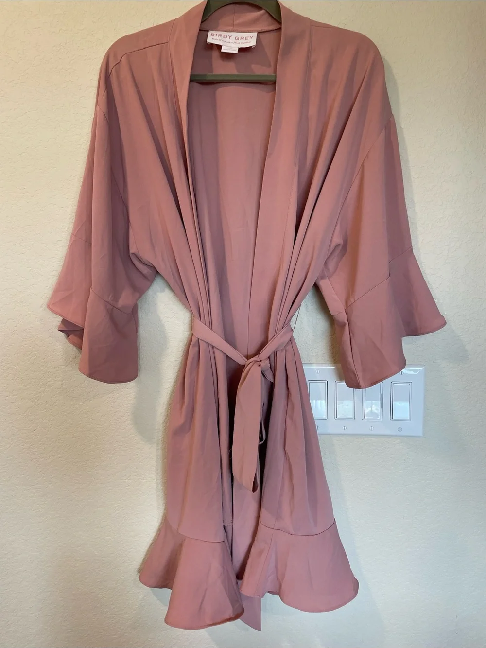 Birdy Grey Dusty Rose Robe with Tie Waist